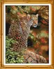 Guepardo bosque pintura animal Hecho a mano Punto de cruz Artesanía Herramientas Bordado Costura conjuntos impresión contada sobre lienzo DMC 14CT 11CT Pinturas de decoración del hogar