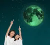 30cm Large Moon-shaped Luminous Sticker Glow In Dark Night Light Mural Decal DIY Wall Sticker Living Home Decoration 4 designs PVC