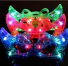 Butterfly LED Flashing Glasses Light Up Rave Toys For Halloween Masquerade Mask Dress Up Christmas Party Decoration Supplies