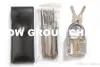 12pcs Leather Lock Pick Case Stainless Handles w Bag Transparent padlock Small Broken Key Extractor Tools8324851