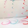 90 cm Decke hängende Folie Swirl Dekoration Metallic für Hochzeit Weihnachten Halloween Geburtstag Party Dekoration Kostenloser Versand ZA5818