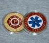 Free Shipping 10pcs/lot, Emergency Medical Paramedic / IAFF - Fire Challenge Coin