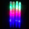 Multi Colorful 7 Modes LED Flashing Night Light Lamp Glow Wand Sticks + strap Birthday Christmas Party festival Camp Free Shipping