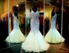 Coral Mermaid Style Prom Dresses Blingbling Perline di cristallo Lungo Pageant Abiti Figura intera Incrociato Back Corset Prom Gowns