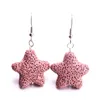 11Colors Starfish Lava Stone Earrings DIY Aromatherapy Essential Oil Diffuser Dangle Earings Jewelry for Women