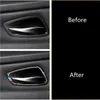 Auto deurklink frame decoratie cover trim 4 stks voor BMW E90 320i 318i 325i 2005-12 Koolstofvezel auto styling