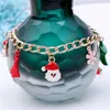 Muñeco de nieve de Navidad, Papá Noel, árbol de Navidad, pulsera con dije de alce, pulsera para niños, joyería para regalo de Navidad