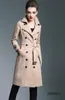 caldo classico moda popolare trench inglese / donna alta qualità più giacca stile lungo / trench doppiopetto slim fit per donna B6841F340 S-XXL