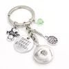 New Arrival DIY Interchangeable 18mm Snap Jewelry I Love Tennis Key Chain Handbag Charm Snap Keychain Key Ring Jewelry for Men Women