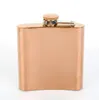 3 Colors 6oz Hip Flask Flagon Jug Rose Gold Rainbow Colorful Stainless Steel Wine Glass Whiskey Water Bottle Wine Glasses CCA10571-A 20pcs