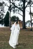 Vintage Uzun Kollu Gelinlik Gelin Törenlerinde Kapalı Omuz Saten Tren Pleats Kılıf Plaj Örgün Gelin Elbise Geri Kapalı Düğme kıyafeti