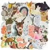 50 stks schattige dierenstickers speelgoed voor kinderen tieners aquarel decals voor diy laptop tablet bagage snowboard skateboard gitaar waterfles auto