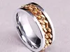 Stainless Steel chain circle Ring For Men Fashion Jewelry Classical Band Rings in black/gold/white. Size: USA size 7/8/9/10/11/12