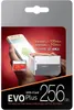 Yeni EVO Plus 256GB 128GB 64GB 32GB Hafıza Kartı UHS-I U3 Adaptörlü Trans Flaş TF Kartı Perakende Paketi