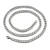 TN0009 55 cm Length 316L Titanium steel Long Chain 6 mm width Necklaces for Men No Fade Gold White Golor6871935