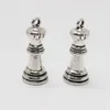 Nouveaux arrivages 20pcs 26 mm x12 mm Piece d'échecs charmes antique ton argent 3d Piement Piece Pendre pour les bijoux Diy Make9966616