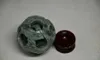 SPLENDIFEROUS JADE HANDCARVED 3 LAYERS PUZZLE BALL WITH BASE gtgtgt 2474241