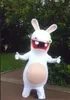 2018 Wysokiej jakości Rayman Raving Rabbids Mascot Costume Dorosły Fancy Sukienka na Boże Narodzenie Halloween Party267J