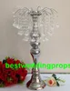 New arrival 58 cm height silver crystal road lead props / wedding table party centerpiece flower holder home decor best0263