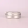 Empty Silver Aluminum Jars 60ml Refillable Metal Tin 2 oz Cosmetic Containers Crafts LX1245