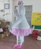 2018 горячей продажи розовое платье гиппопотама талисман костюм для взрослых носить