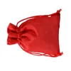 7x9cm 9x12cm 10x15cm 13x18cm赤いミニポーチジュートバッグリネンヘンプジュエリーギフトポーチ結婚式のためのドローストリングバッグ