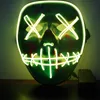 LED Mask maschera di divertente da The Purge elezione anno Grande per Festival Cosplay Halloween 2018 Anno nuovo Cosplay