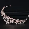 Rose Gold Wedding Bridal Crown Queen Crystals Royal Crystal Wedding Casa