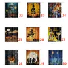 Halloween Skull Pumpkin Shower Curtains Waterproof 3D Printed Bathroom Shower Curtain Decoration With Hooks 42 Style WX9-109