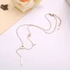 New Design Letter Love Necklaces 18K Gold Rose Gold Chain Fashion Womens Necklace Top Quality Jewelry for Women2432