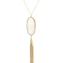 Mode Goud Kleur Geometrie Turquoise Shell Tassel Druzy Ketting voor Vrouwen Merk Sieraden