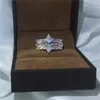 Choucong ręcznie robiony biżuteria markizowy krój 5ct dionique cZ 925 Srebrny Srebrny Pierścień Weddła zaręczyn