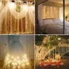 Nowy 3x6m 600 LED okno Zasłona Sopel Sznurka Fairy Lights Wedding Party Decor Xmas Garland Boże Narodzenie Kryty Oświetlenie Oświetlenie domu