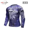 Ny 3D-tryck Märke Mäns Kompression Tights Långärmad Kortärmad T-shirt Fashion Animal Jiu Jitsu Panda Tamiya Orangutan