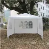 2018 Wholesales White Trzy Boki Wodoodporna Składana Namiot Gazebo Outdoor Sunshade Cover Party Supplies