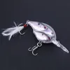 1pcs 65cm 18g Hard Lure Pesca Wobbler Fishing Lures Three Fish Body Style Bass Artificial Bait with Feather Treble Hooks1942918