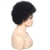 Afro Kinky Curly Hair Wig Short Bob Bob Perucas de Cabelo Cor Natural Remy Remy Human Human Front Wig