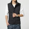 Veste d'hiver hommes décontracté nouveaux hommes vers le bas manteau gilet veste bouton conception courte mince vers le bas coton hommes gilet vestes courtes Clothes214G