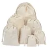 10x15cm Cotton Canvas Drawstring Gifts Bags Women Jewelry Packing Bags Laundry Favor Holder Fashion Jewelry Pouches 100% Natural Cotton Bags