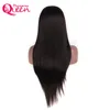 Licht Yaki Straight Haar U Deel Virgin Menselijk Haar Pruik 100% Braziliaans Haar Midden Opening 2 * 4 Inch Size Pruik Natuurlijke Kleur U vormpruiken