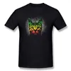 Best Choice Male Cotton Reggae Cat T Shirt Male Crewneck Beige Short Sleeve T Shirts Plus Size Design T Shirt