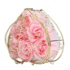 San Valentino rose placcato cestino di ferro rosa sapone rosa fiore artificiale rosa fiori di nozze compleanno madri regalo