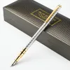 高品質10Kゴールドファウンテンペン0.5mmフルメタルゴールデンクリップインクペンカネタステーショナリーオフィス学用品03860