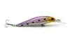 9PCS rígido Minnow com Treble gancho Crankbait Vibe Lure naufrágio por baixo Trout Walleye Redfish 10cm9.3g