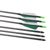 Carbon Arrows Natual Feather Fletchings for Compound Recurve Bows Hunting Practice Archery Hunting Arrow Screw-in Tips Outdoor Sports