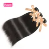 Bundles de cheveux humains droits brésiliens avec 13x4 dentelle frontale pas cher armure de cheveux vierges avec des extensions de cheveux brésiliens non transformés frontaux