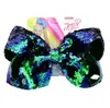 8 Inch Jojo Siwa Hair Bow With Clips Papercard Metal Girls Giant Sequins Hair Accessories 20 Styles1297416