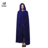 ROLECOS Adult Witch Long Purple Green Red Black Halloween Cloaks Hood and Capes Halloween Costumes for Women Men