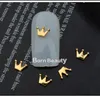 Ny 20st Crown Alloy Nail Art Rhinestone Golden 3D Nail Smycken Charm Diy Skönhet Salon Nail Dekoration