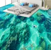 Badkamer Keuken Custom The Underwater World Tile Painting 3D PVC Zelfklevende Waterdichte Non Slip Vloerverdikking